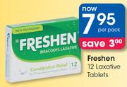 Freshen 12 Laxative Tablets-Per Pack