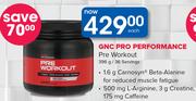 GNC Pro Performance Pre Workout-396g/36 Servings
