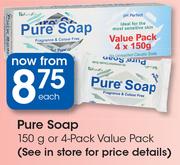 Pure Soap 150g Or 4 Pack Value Pack-Each