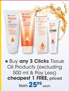 Clicks Tissue Oil Products (Excluding 500ml & Pay Less)-Each