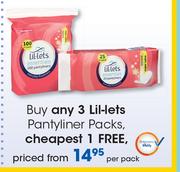 Lil-Lets Pantyliners Packs-Each