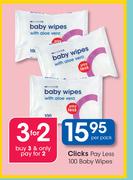 Clicks Pay Less 100 Baby Wipes-Per Pack