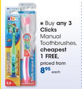 Clicks Manual Toothbrushes-Each