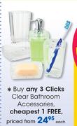 Clicks Clear Bathroom Accessories-Each
