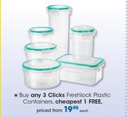 Clicks Freshlock Plastic Containers-Each