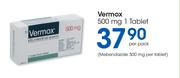 Vermox 500mg 1 Tablet-Per Pack