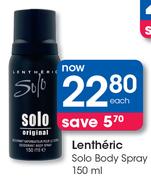 Lentheric Solo Body Spray-150ml
