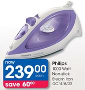 Philips 1000 Watt Non Stick Steam Iron GC1418/30