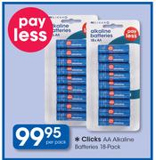 Clicks AA Alkaline Batteries 18 Pack-Per Pack