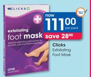 Clicks Exfoliating Foot Mask-Per Pack