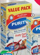 Purity Baby cereal Just Add Water 200g, Just Add Milk Or Just Add Water 450g-Each