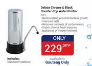 Deluxe Chrome & Black Counter Top Water Purifier RCT