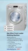 Bosch 6Kg Silver Front Loader Washing Machine WAB2026A8SZA