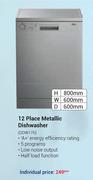 Defy 12 Place Metallic Dishwasher DDW176