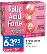 Folic Acid Forte 30 Tablets-Per Pack
