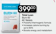 Gnc Total Lean Burn 60- 60 Tablets