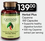 Gnc Herbal Plus Cayenne-100 Capsules