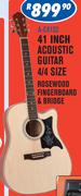 Sanchez 41" Acoustic Guitar 4/4 Size A-C41S2
