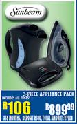 Sunbeam 3 Piece Appliance Pack
