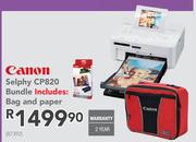 Canon Selphy CP820 Bundle+Bag And Paper