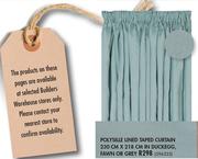Polysille Lined Taped Curtain 230 x 218cm In Duckegg, Fawn Or Grey