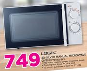 Logik 20Ltr Silver Manual Microwave Oven P70H20L-SES