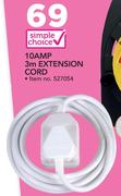 Simple Choice 10Amp 3m Extension Cord