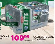 Castle Lite Cans-12x500ml Per Pack
