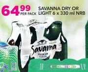 Savanna Dry Or Light NRB-6x330ml Per Pack