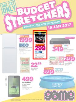 Game : Budget Stretchers (19 Jan 2017 Only) , page 1