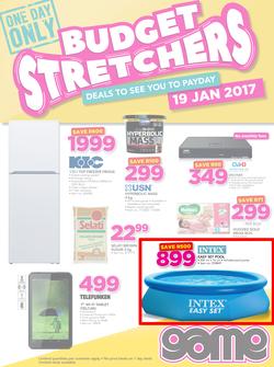 Game : Budget Stretchers (19 Jan 2017 Only) , page 1