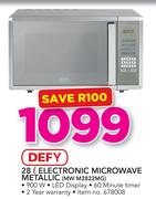 Defy 28Ltr Electronic Microwave (Metallic) MW M2822MG
