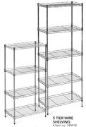 Mainstays 5 Tier Wire Shelving-Each