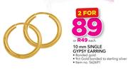 10mm Single Gypsy Earring-Each