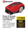 Einhell Power X-Change Cordless Robot Lawn Mower 780128