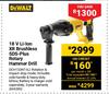 Dewalt 18V Li-Ion XR Brushless SDS Plus Rotary Hammer Drill