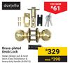 Dortello Brass Plated Knob Lock