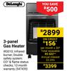Delonghi 3 Panel Gas Heater
