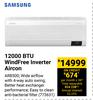 Samsung 12000 BTU Wind Free Inverter Aircon