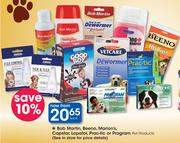 Bob Martin, Beeno, Marlon's, Capstar, Lopatol, Prac-tic Or Program Pet products-Each