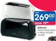 Safeway 4 Slice Toaster Black Or White JA-2386/JA-2385
