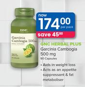 GNC Herbal Plus garcinia Cambogia 500 mg 90 Capsules-Per Pack