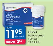 Clicks Paracetamol 500 mg 24 Tablets-Per Pack