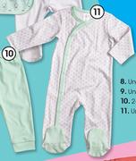 Clicks Made 4 Baby Clothing Unisex Star Print White Sleepsuit