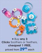 Clicks Soothers Or Teethers-Each