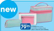Clicks Mint & Pink Cosmetics Or Toiletry Bags-Each