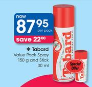 Tabard Value Pack Spray 150gm And Stick 30ml-Per Pack