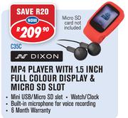 Dixon MP4 Player With 1.5 Inch Full Colour Display & Micro SD Slot C35C