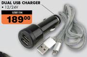 Dual USB Charger 12/24V USB11M