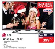 LG 42" FHD 3D Smart LED TV